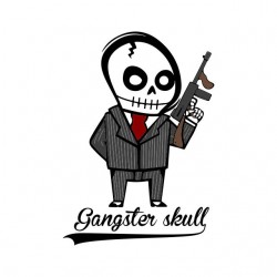 tee shirt Gangster Skull sublimation