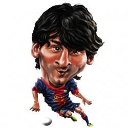 tee shirt Lionel Messi cartoon  sublimation