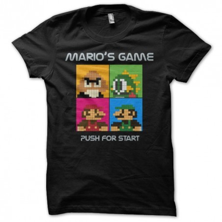 T-shirt Mario Black Eyed Peas black parody sublimation