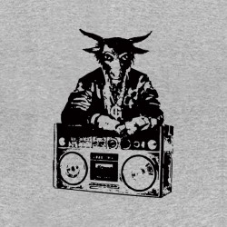 tee shirt satan  radio illuminati gris sublimation