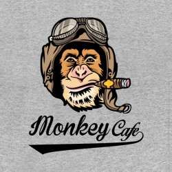 tee shirt monkey cafe pilote sublimation