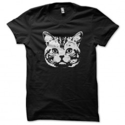 t-shirt cat portrait black sublimation