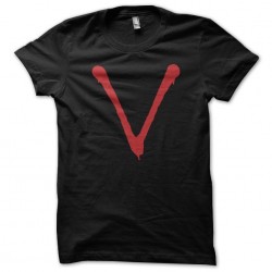 T-shirt V series visitors logo red black sublimation