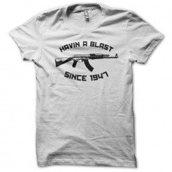 t-shirt havin has blast since 1947 white sublimation