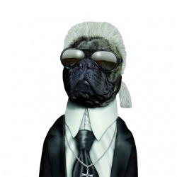 tee shirt karl lagerfield parodie chien fashion  sublimation