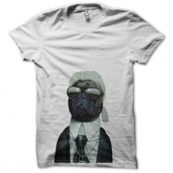 t-shirt karl lagerfield parody dog fashion white sublimation