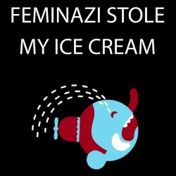 tee shirt feminazi stole ice cream black sublimation