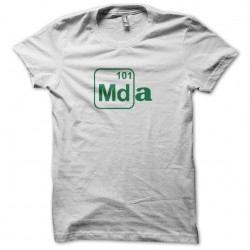 Green MDA Tee Shirt on white sublimation