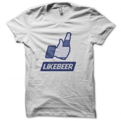 tee shirt likebeer facebook white sublimation