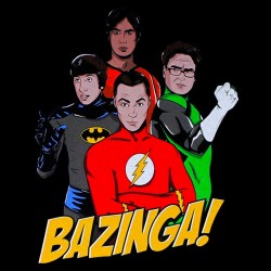 tee shirt big bang theory en groupe bazinga  sublimation