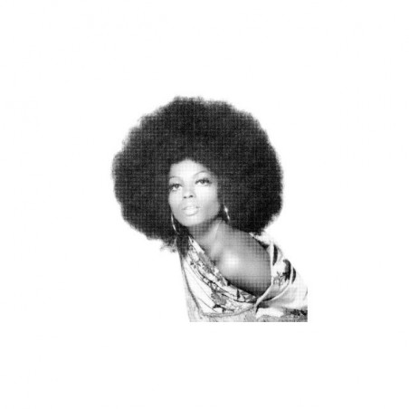 T-shirt Diana Ross afro style white sublimation