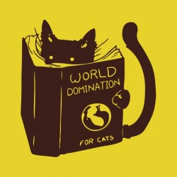 world domination cat yellow sublimation t-shirt