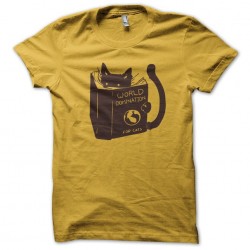 tee shirt world domination cat  sublimation