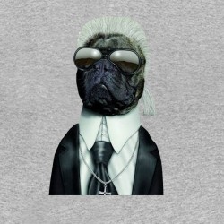 t-shirt karl lagerfield version dog gray sublimation