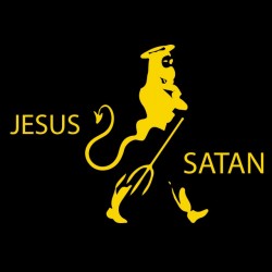 shirt Jesus Satan black...