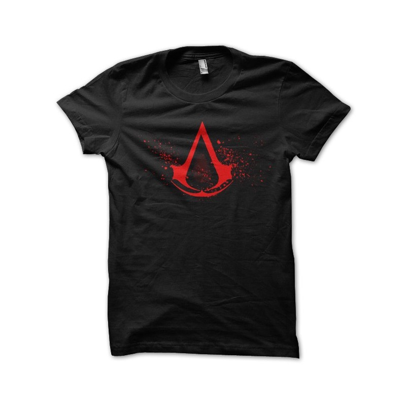 American Brotherhood of Assassins Red Logo Creed Gamer Black T-shirt