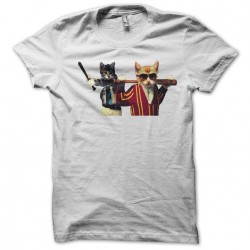 T-shirt cat brawlers white sublimation