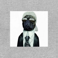 t-shirt karl lagerfield frame version dog gray sublimation