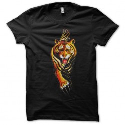 tiger t-shirt in black hunting sublimation