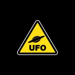 Danger UFO Panel T-Shirt black sublimation