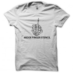 tee shirt middle finger stencil  sublimation