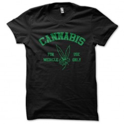 Cannabis for medicinal t-shirt use only black sublimation
