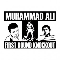 tee shirt Muhammad Ali First Round Knockout  sublimation