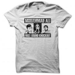 tee shirt Muhammad Ali First Round White Knockout sublimation