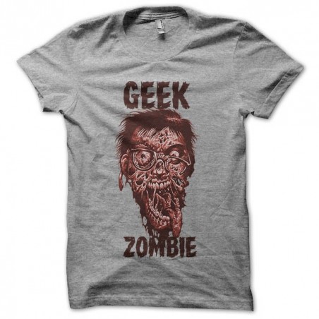 tee shirt Geek Zombie gray sublimation