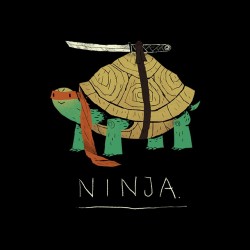 t-shirt Ninja turtles black sublimation