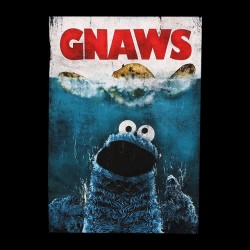 tee shirt cookie monster gnaws parodie  sublimation