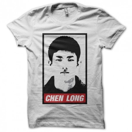 Badminton Chen Long parody Obey white sublimation t-shirt