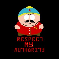 tee shirt eric cartman respect my authority version communiste  sublimation