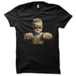 baby tatoo t-shirt love hate black sublimation