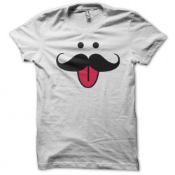 Mr. Mustache white sublimation tee shirt