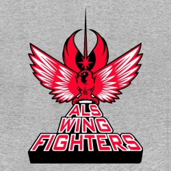 Als wing fighters t-shirt gray sublimation