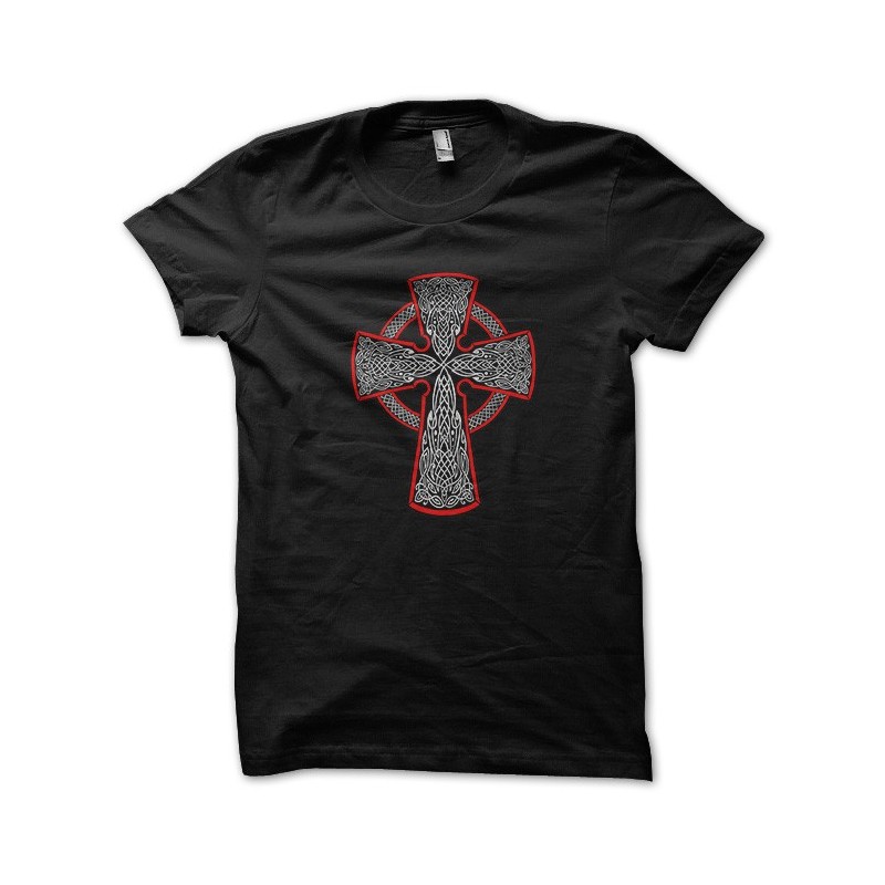 black Celtic Cross shirt in sublimation