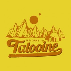 tee shirt welcome to tatooine yellow sublimation