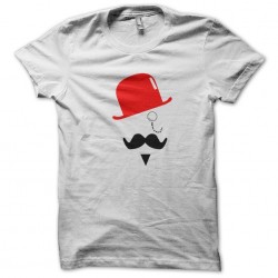 Mr mustache white sublimation t-shirt