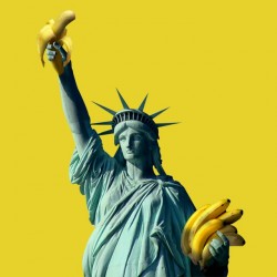tee shirt Statue de la liberte distributeur de banane  sublimation