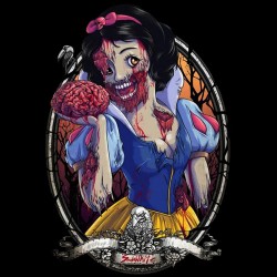 snow white t-shirt in black zombie sublimation