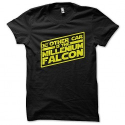 tee shirt my other car is the millenim falcon black sublimation