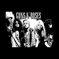 tee shirt Guns N roses group in black sublimation vector