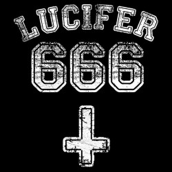 Tee Shirt Lucifer 666 BLACK Sublimation