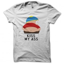 tee shirt eric cartman south park kiss my ass white sublimation