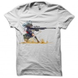 T-shirt sniper girl white sublimation