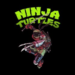tee shirt ninja turtles black sublimation