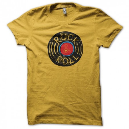 Rock N Roll yellow sublimation CD t-shirt