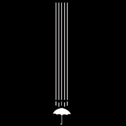 sublimation black umbrella t-shirt