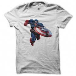 Captain America white sublimation t-shirt